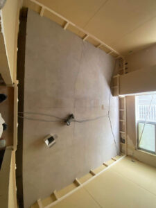 店舗　置床工事　乾式二重床（東京都台東区）