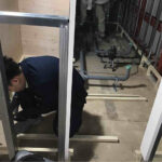 店舗　置床工事　乾式二重床（東京都江東区）