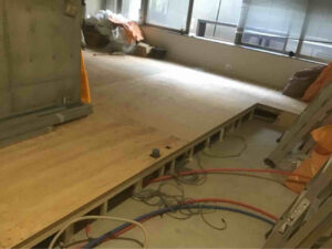 マンション　置床工事　針葉樹構造用合板12ｍｍ（東京都世田谷区）