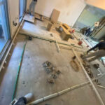 マンション　置床工事　乾式二重床（東京都目黒区）