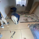 マンション　置床工事　乾式二重床（東京都目黒区）