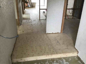 マンション　１日置床工事　乾式二重床（神奈川県平塚市）