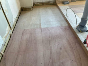 マンション　１日置床工事　乾式二重床（東京都墨田区）