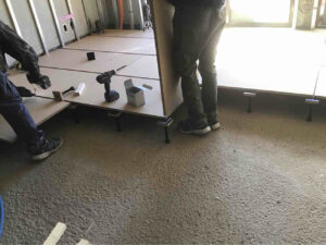 マンション　置床工事　乾式二重床（東京都豊島区）