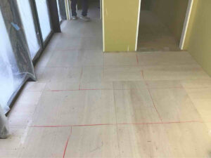 店舗新装　置床工事　乾式二重床（神奈川県藤沢市）