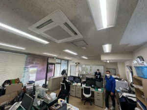 オフィス 事務所 復旧工事 OA、タイルカーペット張替え工事（神奈川県平塚市）