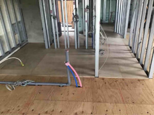 マンション　１日置床工事　乾式二重床（東京都府中市）