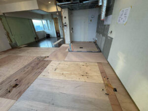 マンション　置床工事　乾式二重床（東京都品川区）