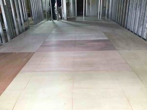 店舗　置床工事　乾式二重床（川崎市宮前区）