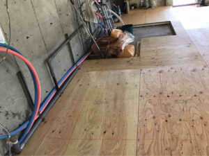 マンション　置床工事　乾式二重床（神奈川県藤沢市）