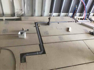 マンション　置床工事　乾式二重床（東京都江東区）